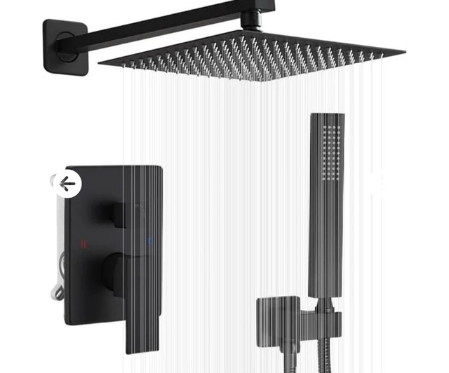 Matte Black Shower System