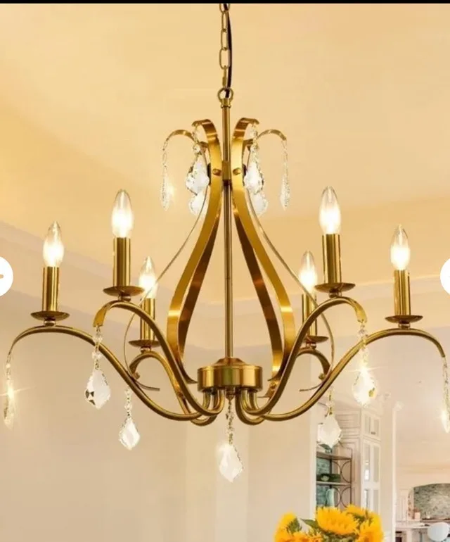 24” Gold Chandelier