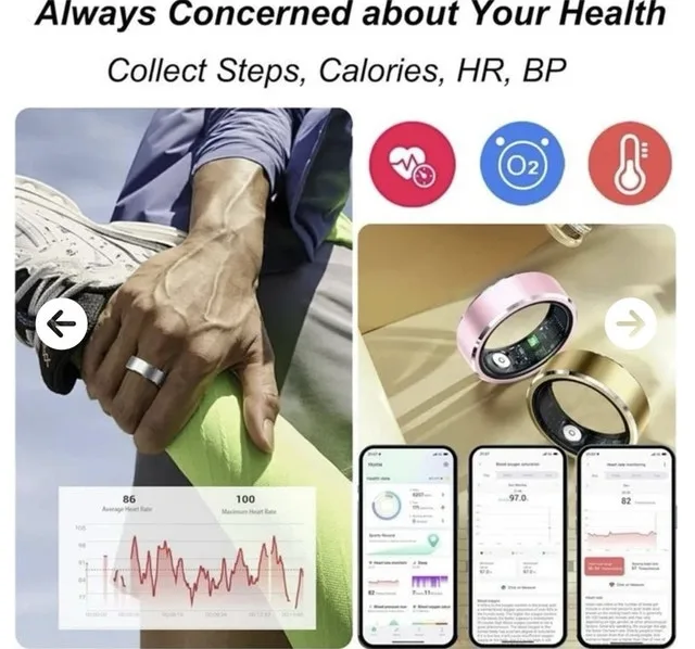 smart ring. fitness and health tracker image indicator(3)