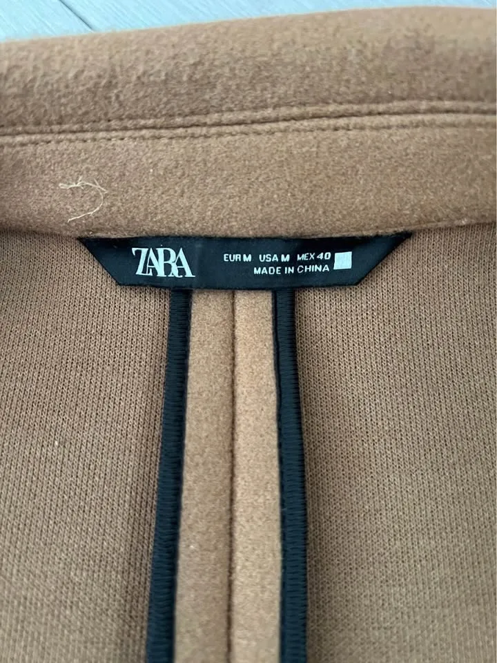 Zara Camel Men’s Long Coat - Fitted Medium image indicator(7)