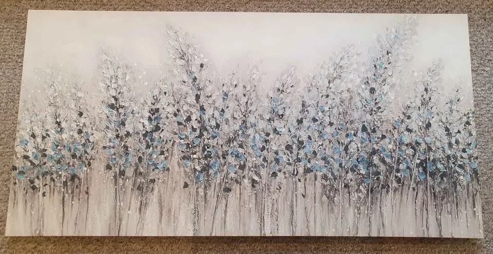 Large Abstract Floral Canvas Painting image indicator(2)