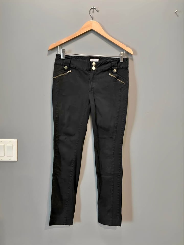 Romeo & Juliet Couture Black Moto Skinny Pants M