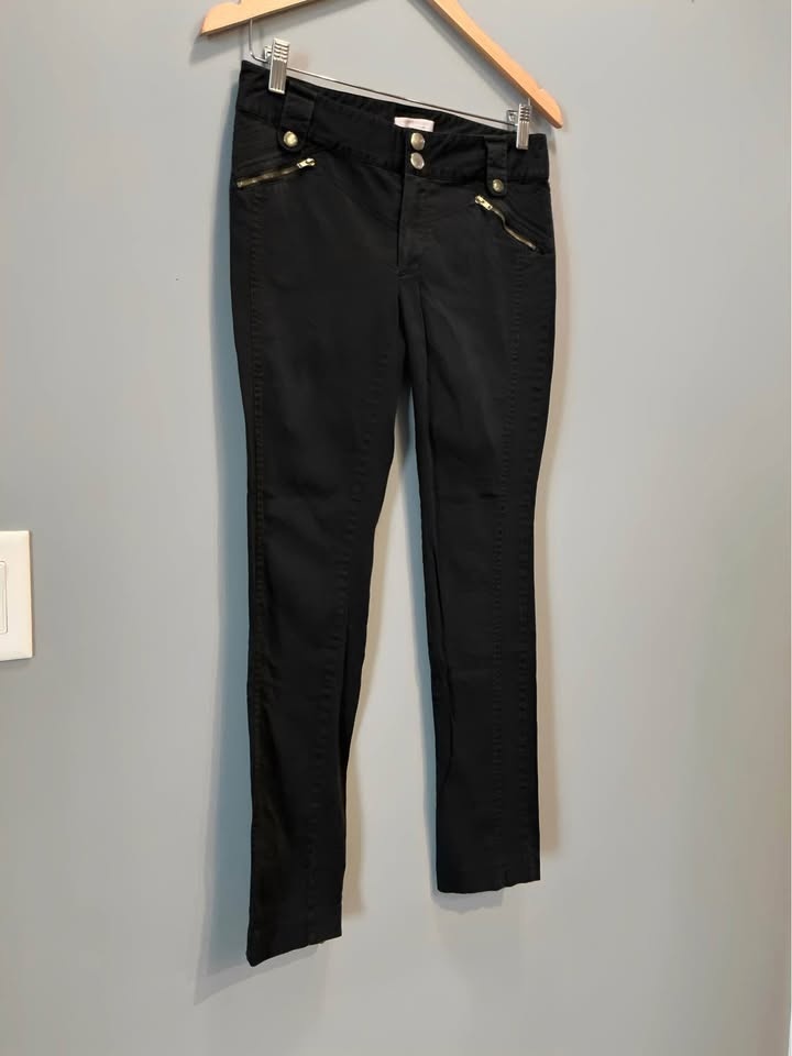 Romeo & Juliet Couture Black Moto Skinny Pants M - photo 2