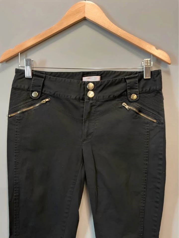 Romeo & Juliet Couture Black Moto Skinny Pants M - photo 4
