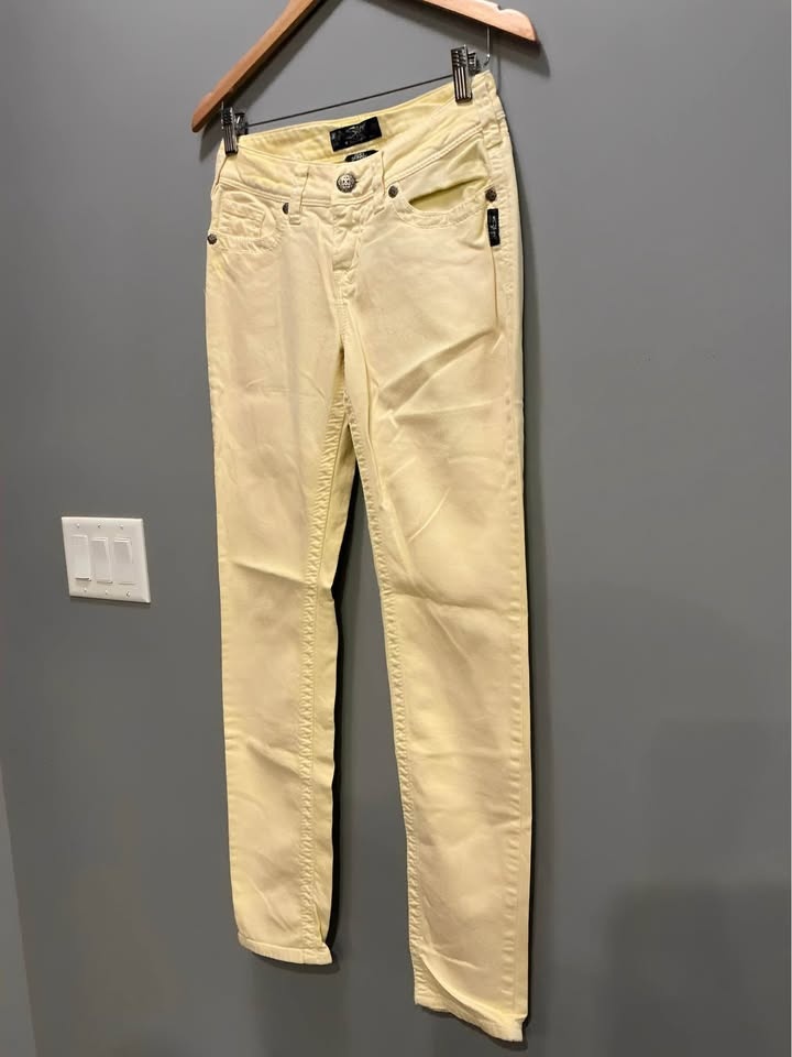 Silver Jeans Co. Women's Pastel Yellow Mid-Rise Skinny Jeans - photo 3