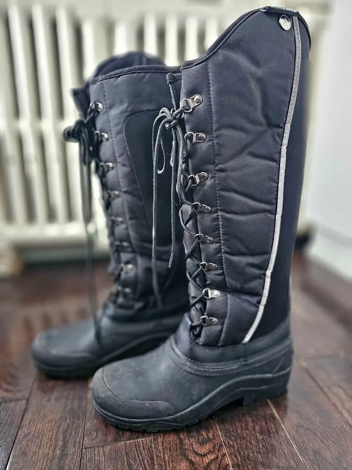Size 9 Womens Tall Winter Riding Boots Black Equestrian
