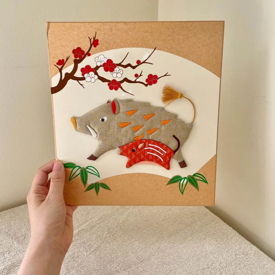 🐗“Year of the Boar/Pig” Japanese Oshie Art image indicator(6)