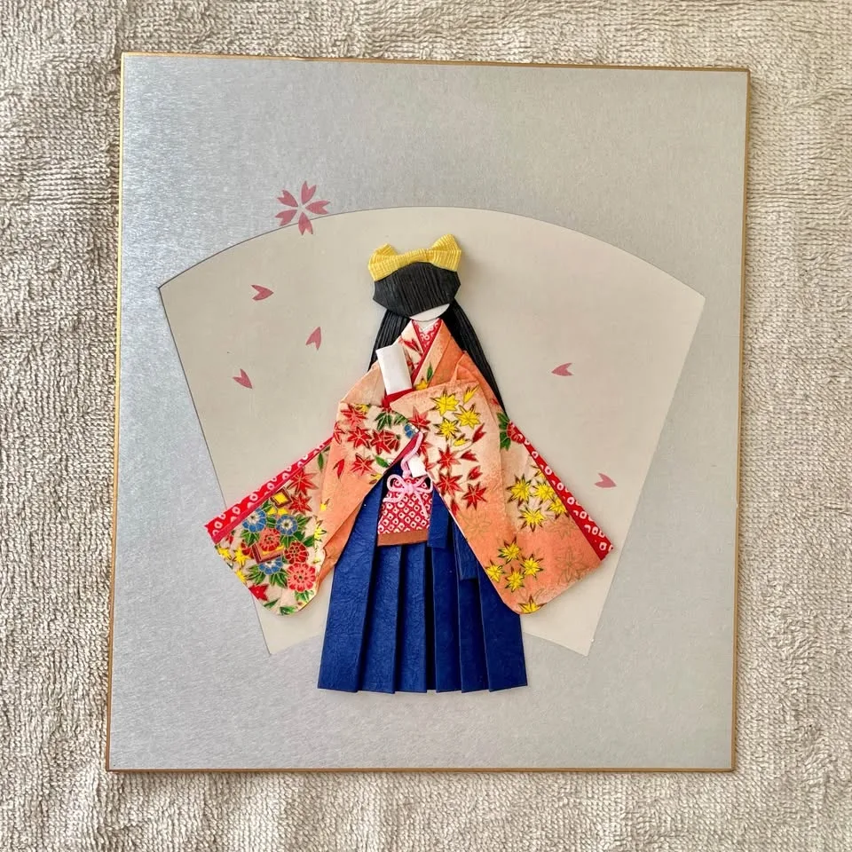 👘Origami Washi Paper Art on Shikishi Board image indicator(2)