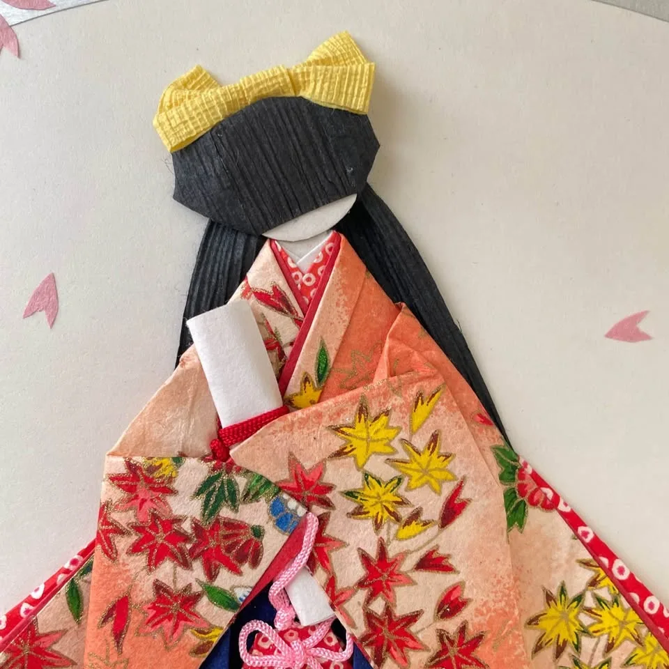👘Origami Washi Paper Art on Shikishi Board image indicator(3)