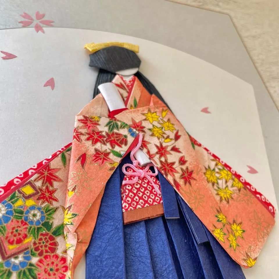 👘Origami Washi Paper Art on Shikishi Board image indicator(4)