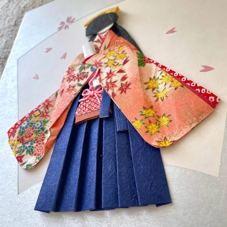 👘Origami Washi Paper Art on Shikishi Board image indicator(6)