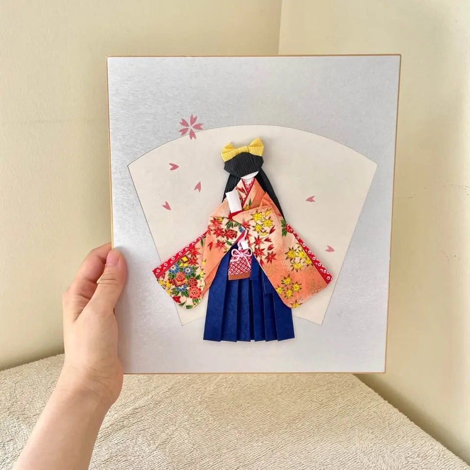 👘Origami Washi Paper Art on Shikishi Board image indicator(8)