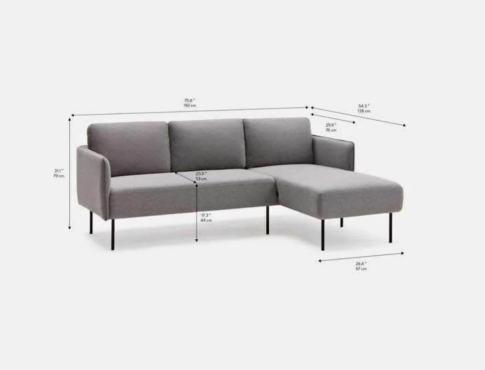 Structube dark grey sectional (DELIVERY AVAILABLE) image indicator(3)