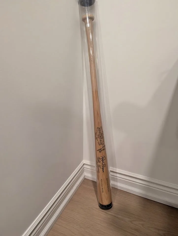 Bobby Thomson & Ralph Branca autographed baseball bat COA