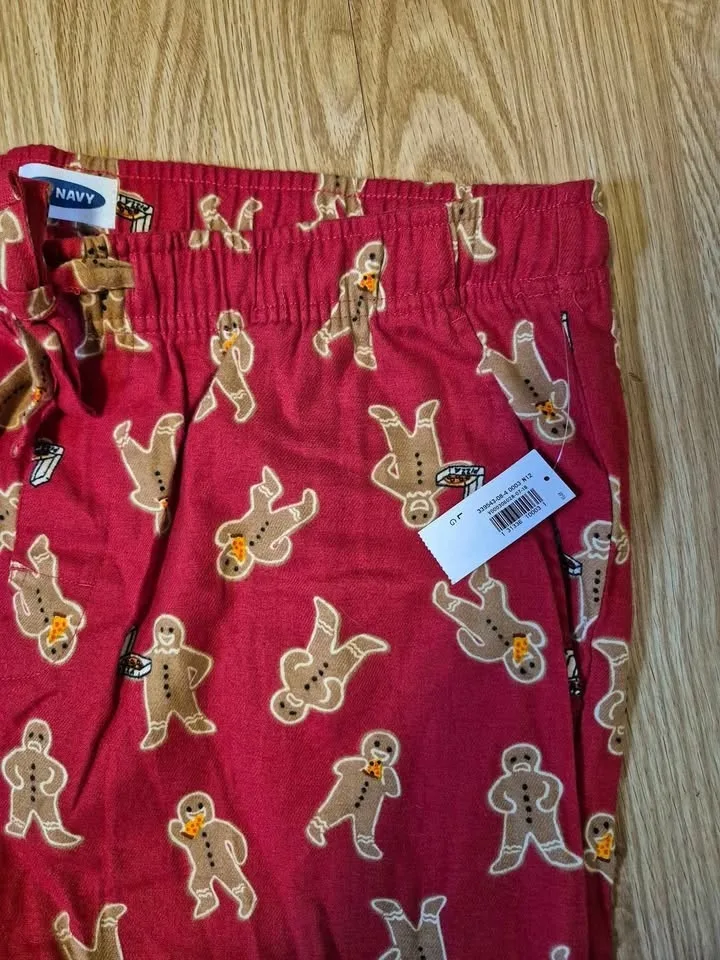 NWT MENS OLD NAVY FLANNEL CHRISTMAS PANTS..SIZE L(hubby will nev image indicator(2)