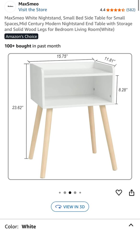 White nightstand - photo 2
