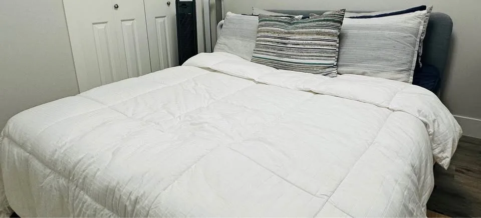 Queen IKEA Morgedal Mattress + Bed Frame + Protector