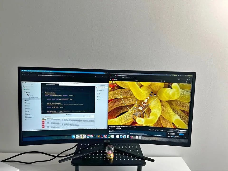 MSI 34” Curved Ultrawide Monitor – UWQHD (3440×1440)