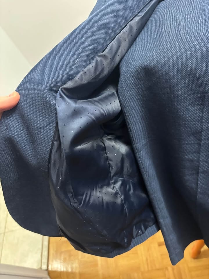 Blue Linen blend boys suit - photo 5