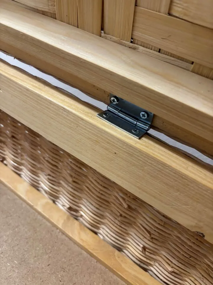 TOLKNING Wicker and Wood Bench image indicator(4)