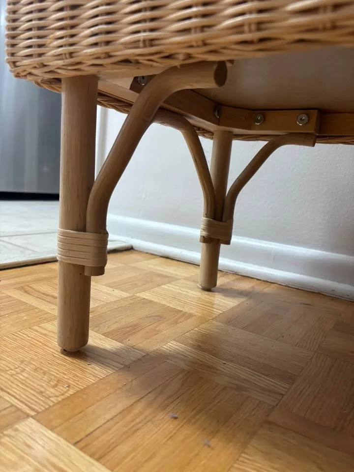 TOLKNING Wicker and Wood Bench image indicator(5)