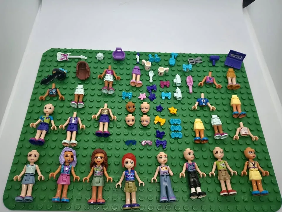 Lot of Lego Friends Minifigs and Minifig Parts and Accessories