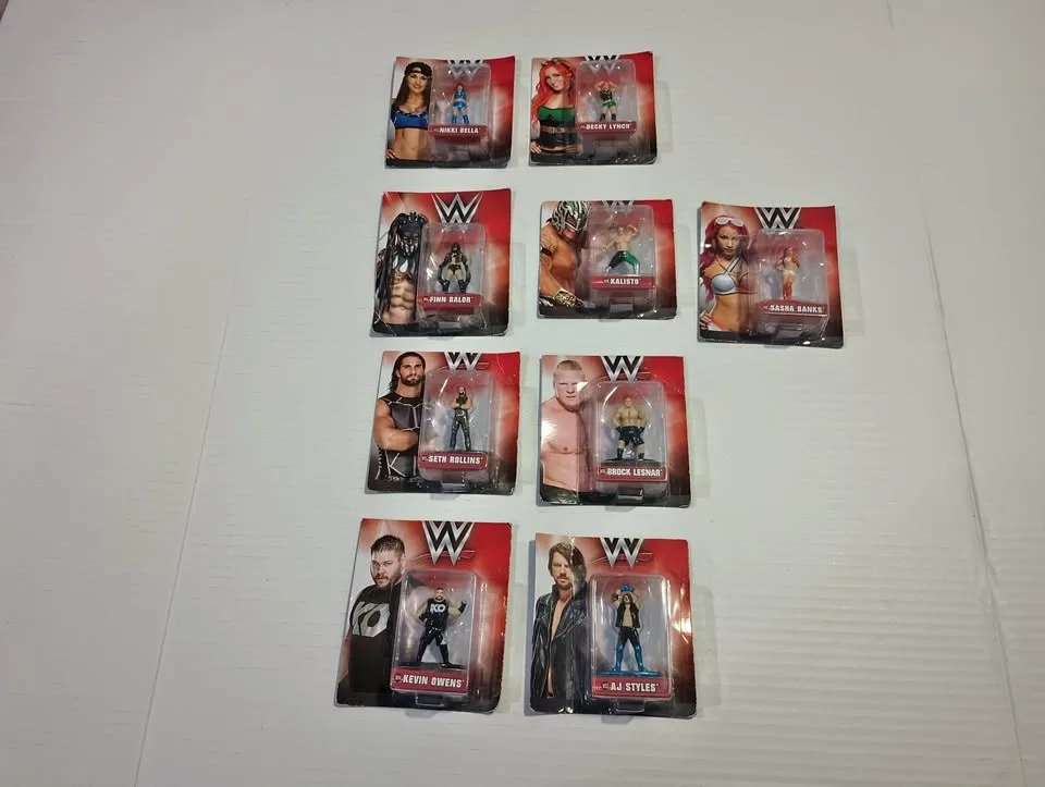 Lot of 9 WWE Nano METALFIGS Die Cast Figures