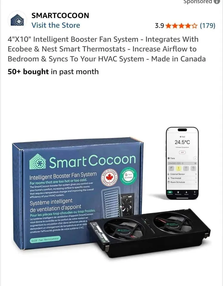 Fan Booster 4 x 10 (Brand: Smart Cocoon)