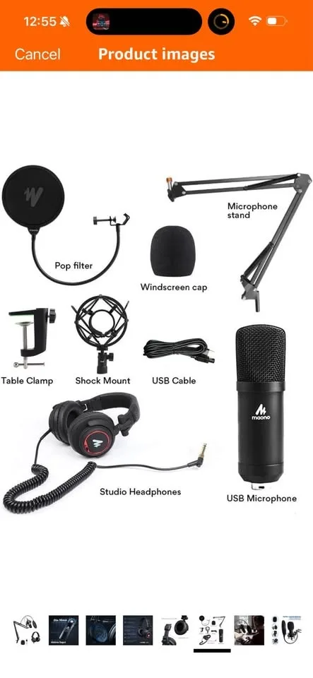 Brand NEVER USED new Mic, arm, headphones +++ image indicator(2)