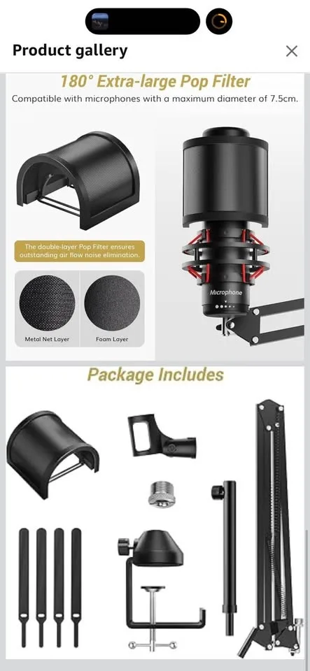 Brand NEVER USED new Mic, arm, headphones +++ image indicator(6)