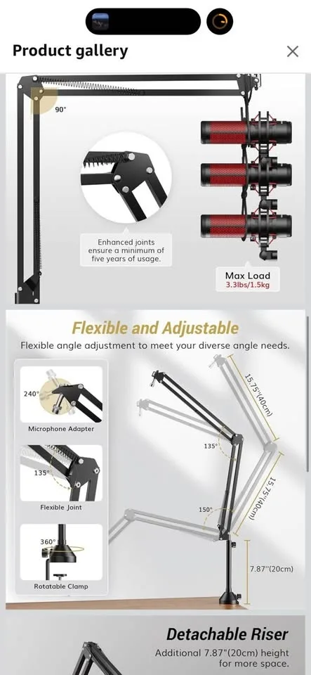 Brand NEVER USED new Mic, arm, headphones +++ image indicator(8)