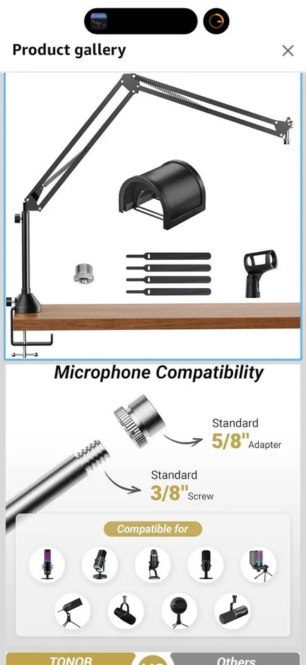 Brand NEVER USED new Mic, arm, headphones +++ image indicator(9)
