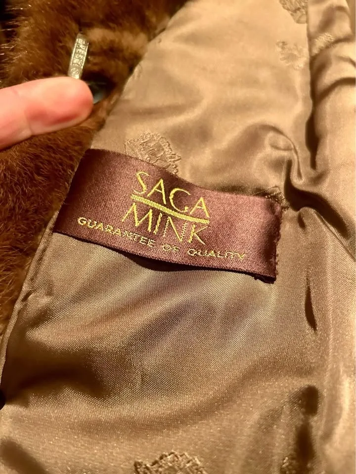 SAGA MINK COAT, BEAUTIFUL DARK BROWN - Size M image indicator(10)