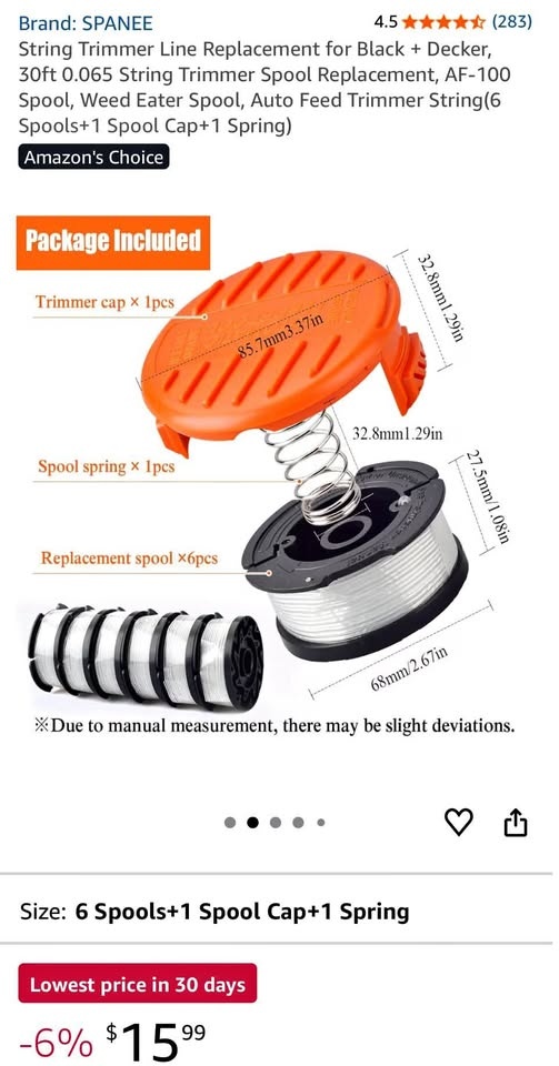 String Trimmer Line for Black + Decker