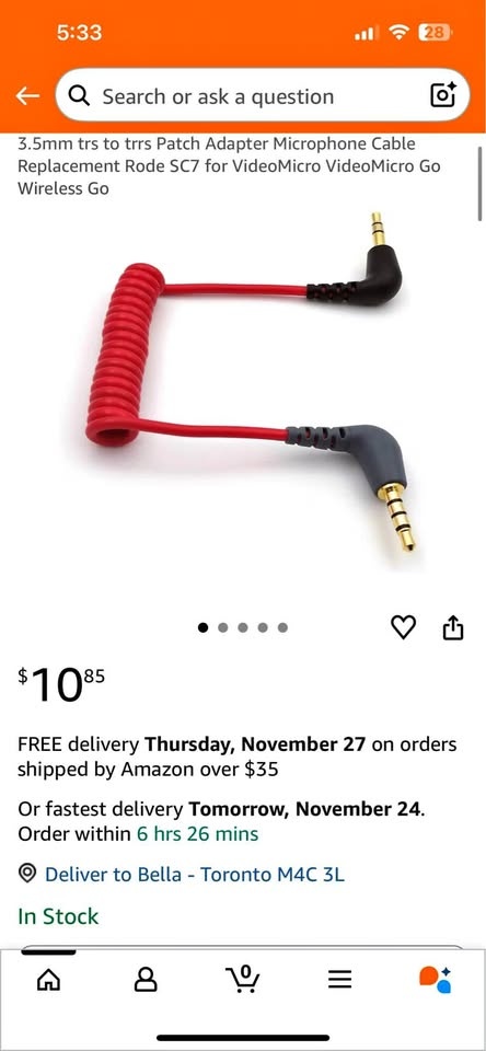 New 3.5mm trs to trrs Patch Adapter