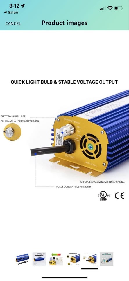 TOPHORT 1000 Watts Digital Dimmable Electronic Ballast - photo 5