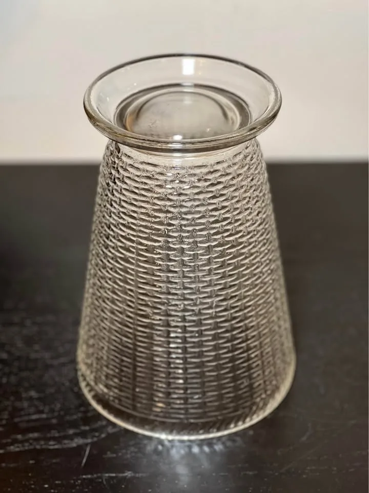 Westmoreland Basket Weave Clear Glass Vase 8.25” Tall image indicator(4)