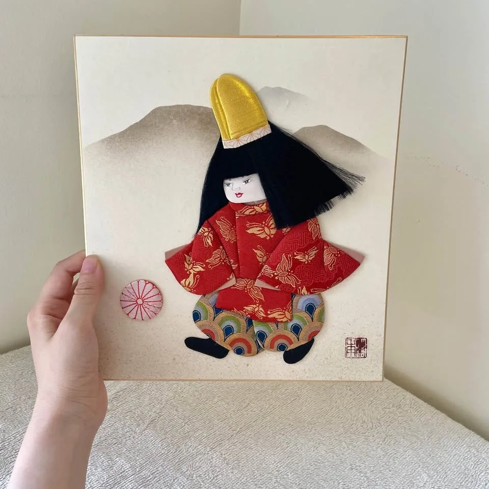 “Boy Playing with Mari Ball” Japanese Oshie Art image indicator(8)