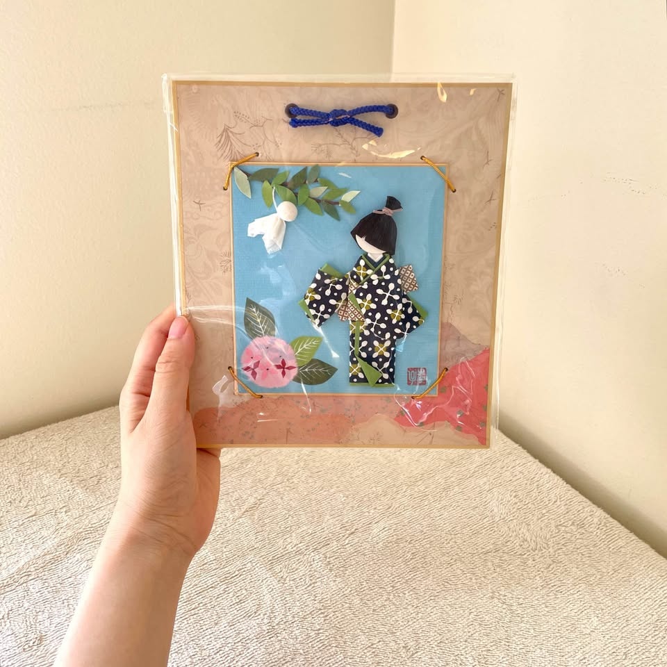 ☔️Japanese Origami Washi Paper Art on Shikishi Board - photo 5