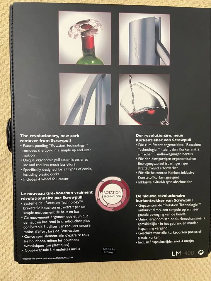 The Original Screwpull LM-400 Lever Corkscrew image indicator(6)