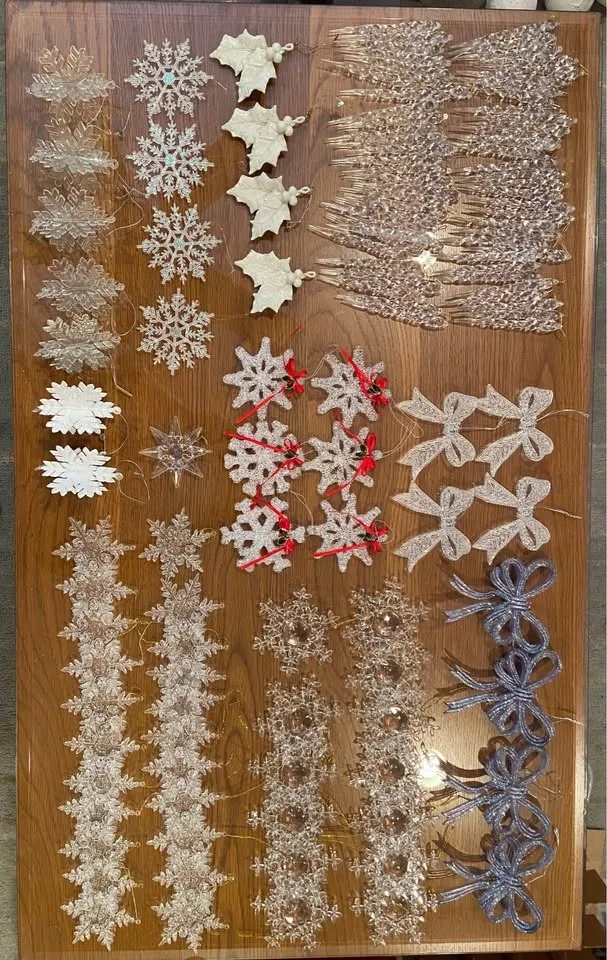 Huge lot of Christmas Ornaments, 152 Total, in XMas Tote image indicator(2)