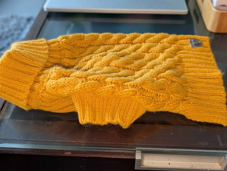 Knitted Dog Sweater (medium - 12" length) image indicator(2)