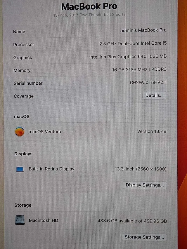 MacBook Pro 13-inch, 2017 image indicator(4)