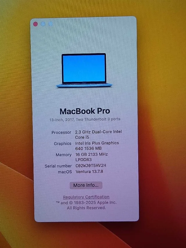 MacBook Pro 13-inch, 2017 image indicator(7)