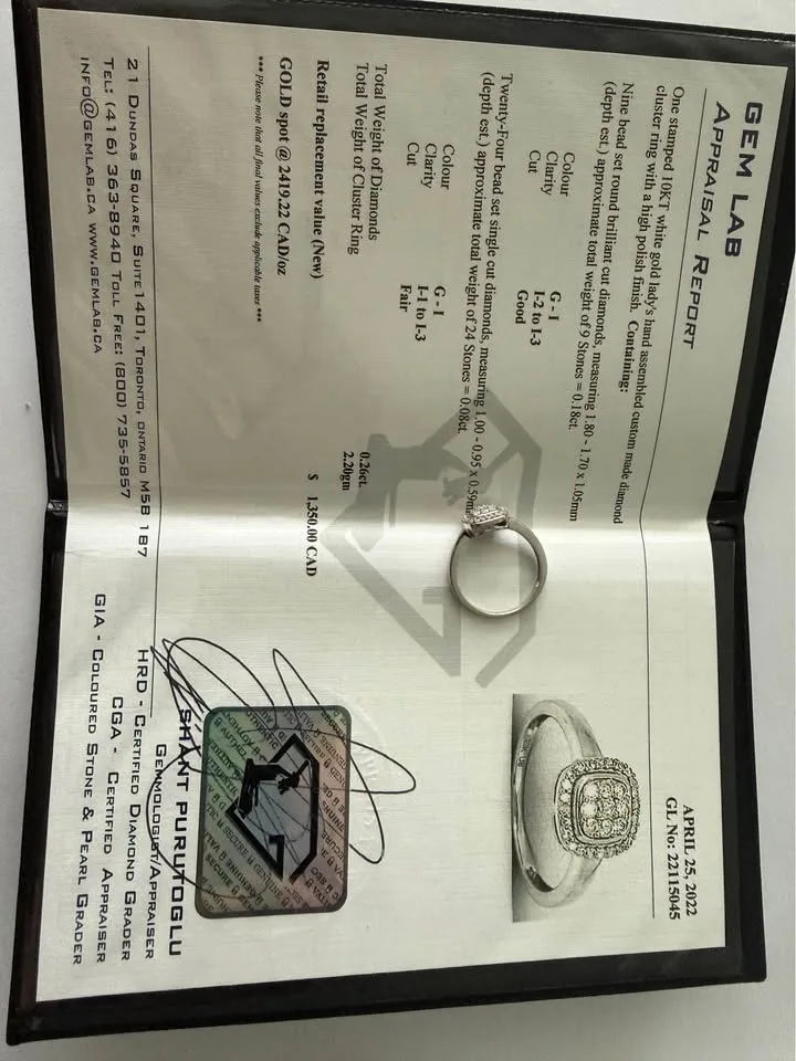 10 K gold ring with diamonds image indicator(7)