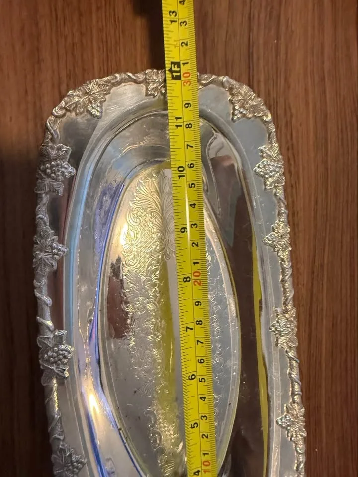 Norman Old English Silver Plated On Copper Tray image indicator(2)