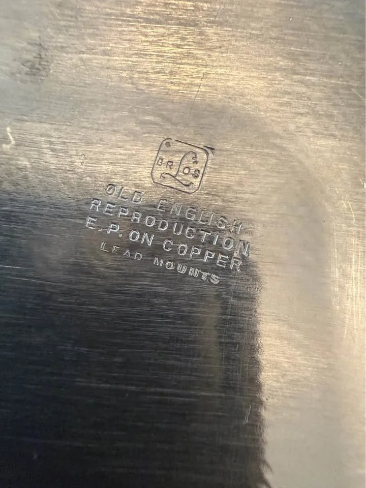 Norman Old English Silver Plated On Copper Tray image indicator(4)