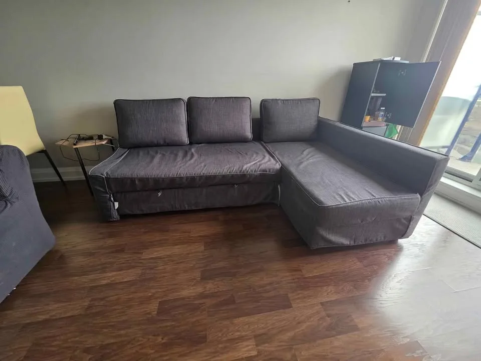 IKEA Friheten Sofa Bed – Grey with Custom Washable Cover image indicator(2)