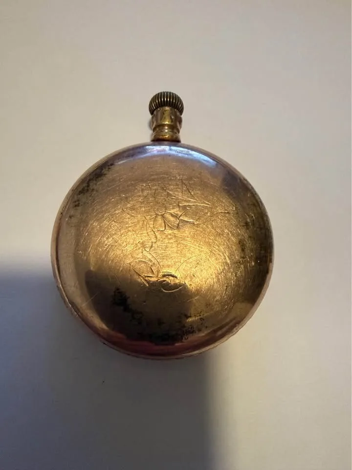 Elgin Pocket Watch Antique Railroad Military Gold Filled image indicator(2)