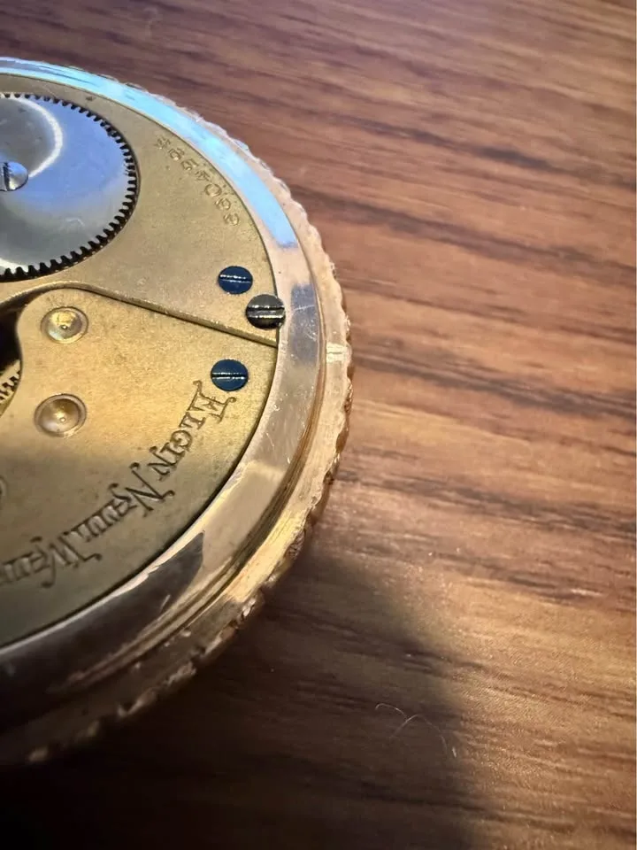 Elgin Pocket Watch Antique Railroad Military Gold Filled image indicator(4)
